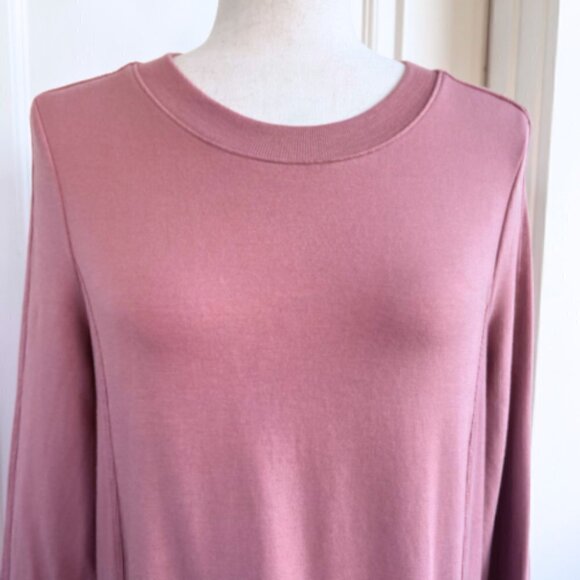 ATHLETA Balance Dress French Terry Athletic Dress in Rose Pink Size S - Picture 2 of 16